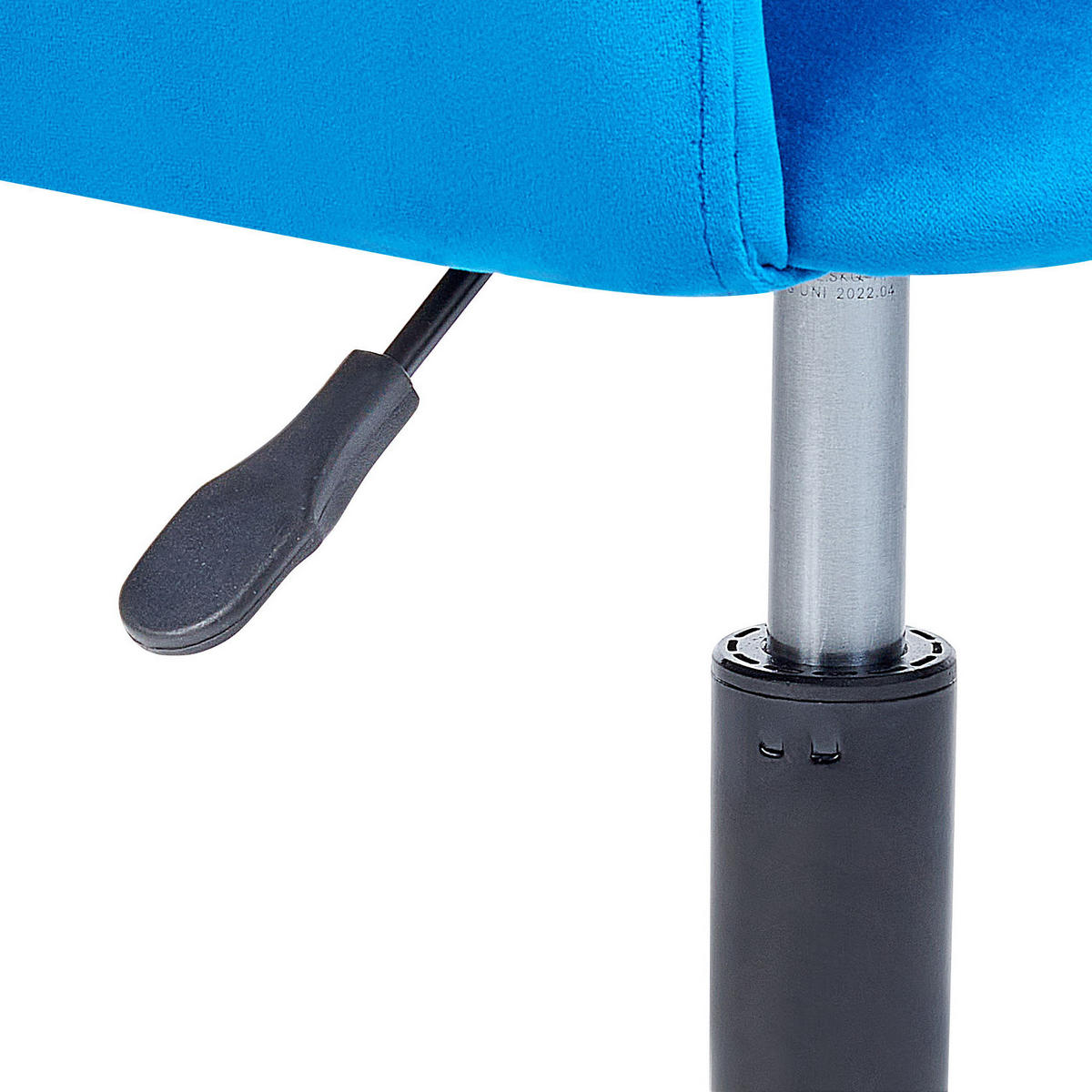BÜROSTUHL Samtstoff Blau Sanilac - Blau, Textil/Metall (62/79/62cm) - Beliani