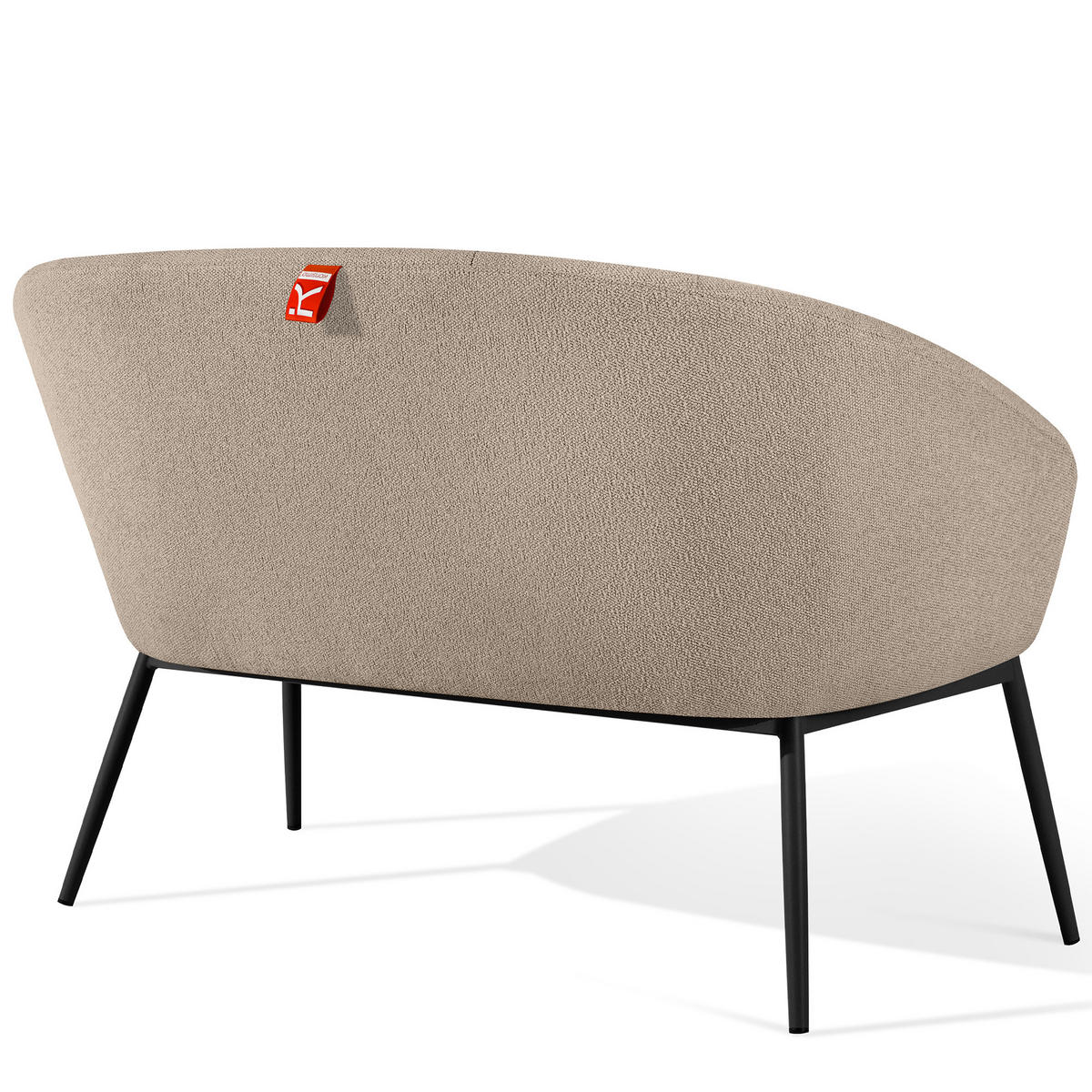 GARTENMÖBELSET SOLIS Gartenlounge-Set, hellbraun/schwarz - Hellbraun, Textil/Metall - KONSIMO®