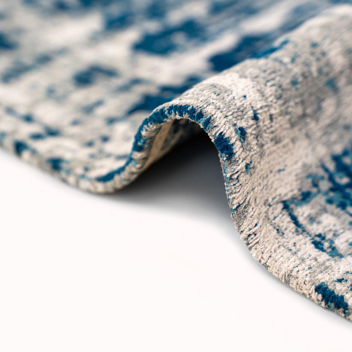 TEPPICH Bronx Azurite Mad Men Griff 200/280 cm - Blau, Textil (200/280cm) - Louis De Poortere