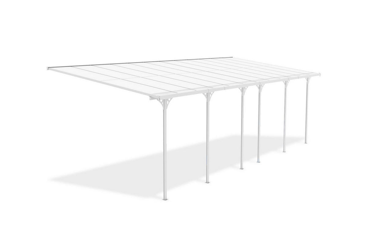 PERGOLA / CARPORT Kleo Weiß 8m x 3m - Weiß, Metall (748/270/300cm) - Cazeboo