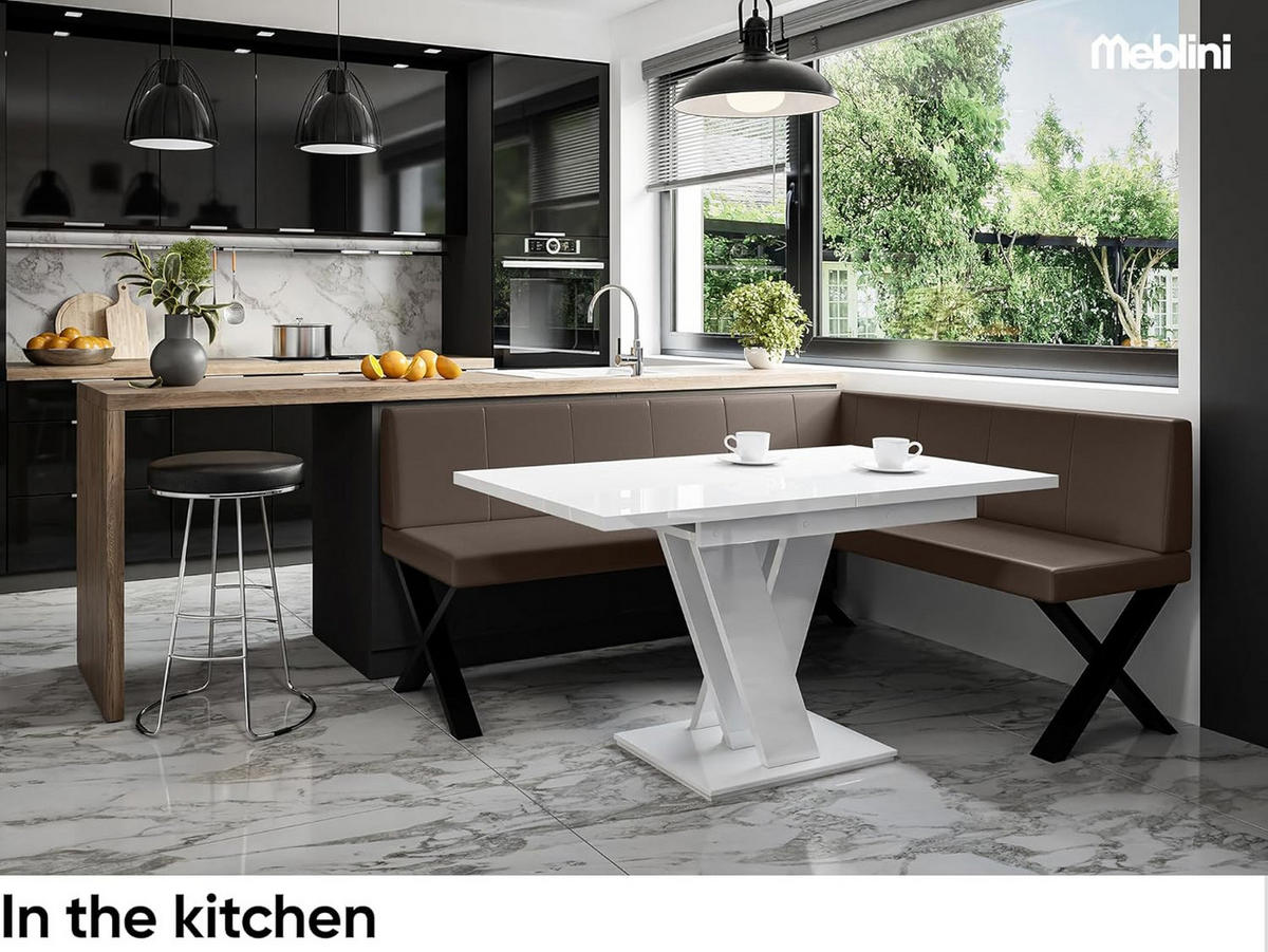 ECKBANK PETER_X - Braun, Leder (128/168cm) - Meblini