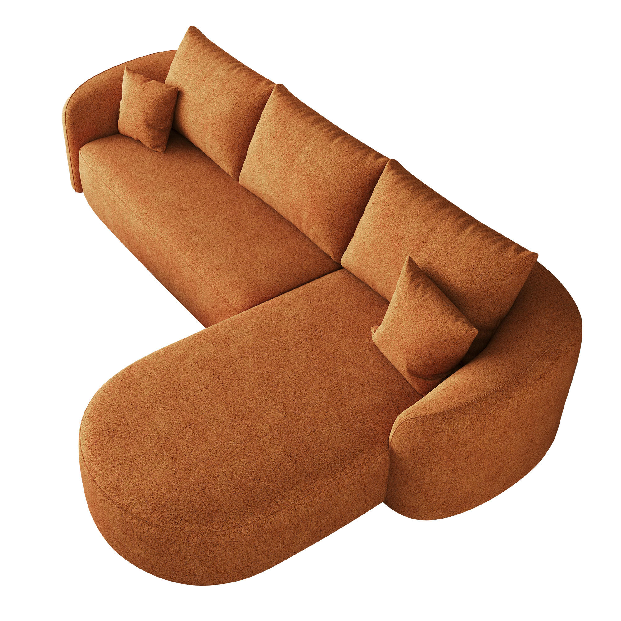 ComfortXL Ecksofa Orange 266x168 cm