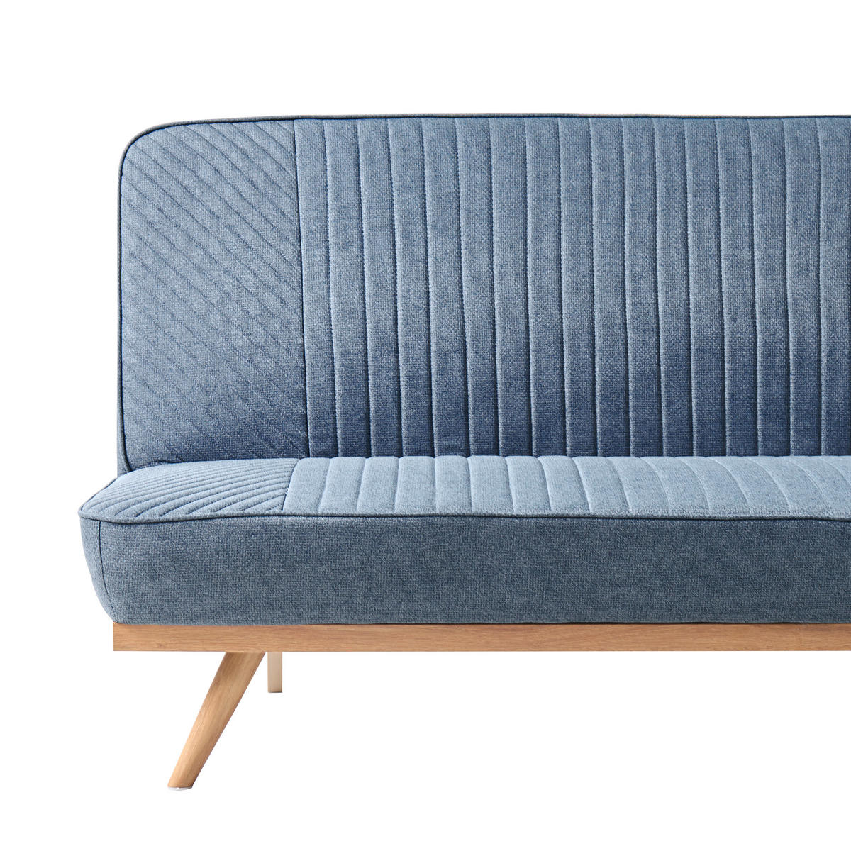 SCHLAFSOFA 191/108 cm Blau Kalfafel - Blau/Braun, Textil (191/84/73cm) - Beliani