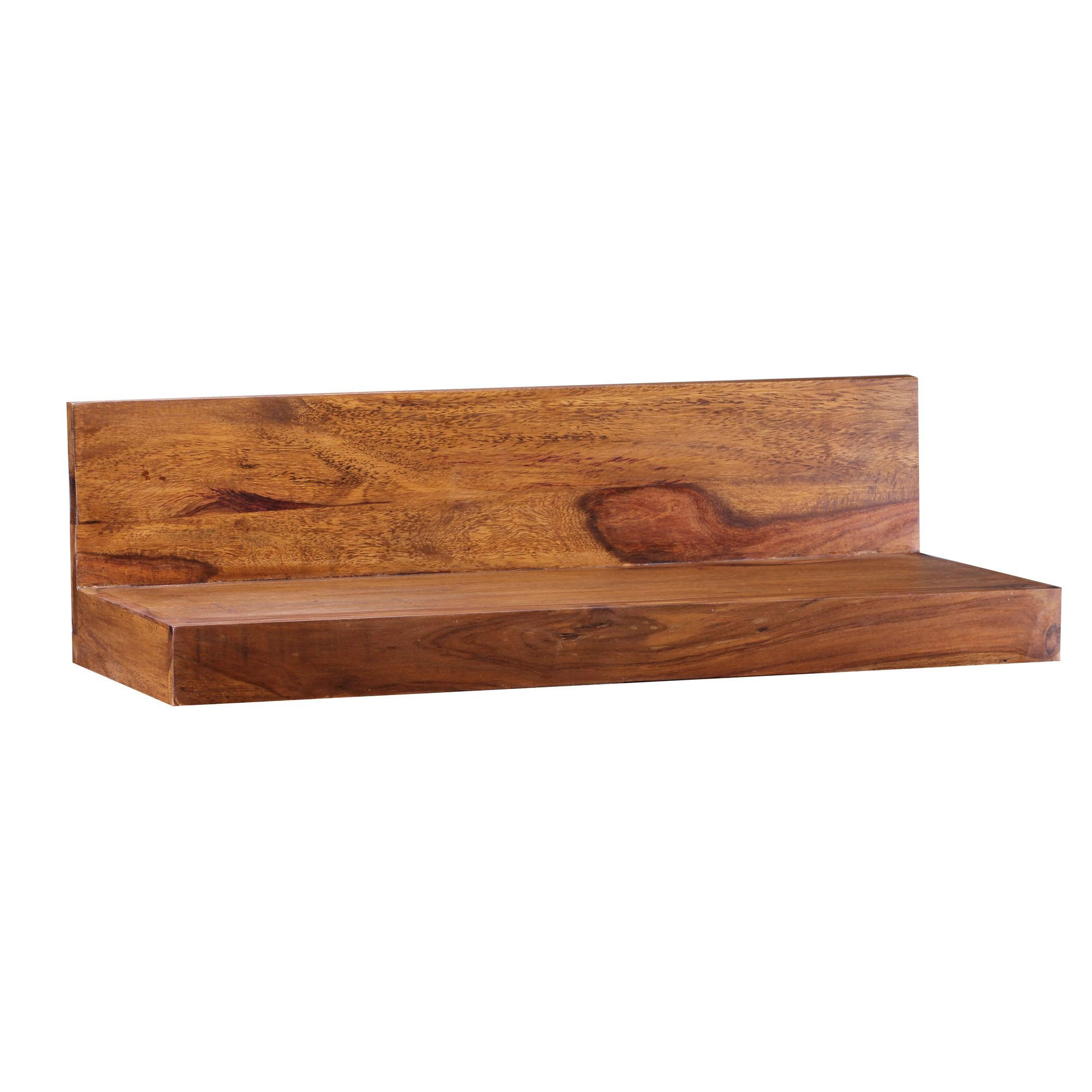 WANDREGAL ERINA Sheesham Holzregal - Sheeshamfarben, Holz (60/17/23cm) - tinkaro