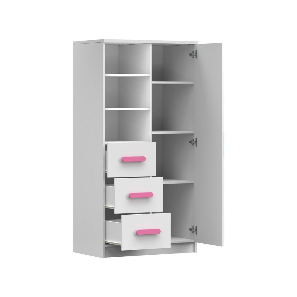 Thumbnail - Deine Möbel 24 Kinderregal, Weiß, Rosa, Holzwerkstoff, 80x159x40 cm, Kinder- & Jugendzimmer, Kindermöbel, Kinderregale