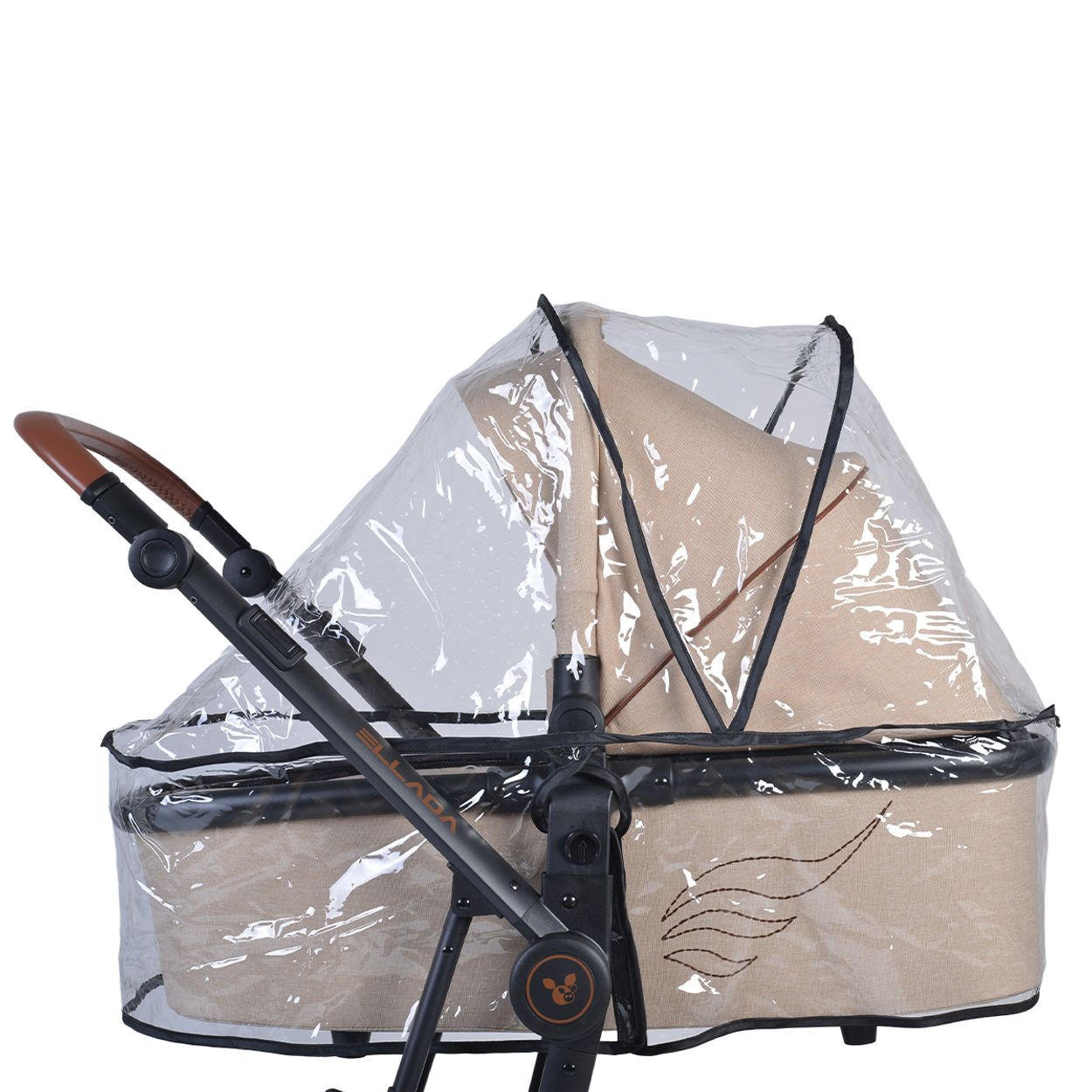 KINDERWAGEN-REGENSCHUTZ 104494 transparent für Babywannen geeignet, Schutz vor Regen und Wind, gute Belüftung - Weiß, Kunststoff (40/60/87cm) - Cangaroo