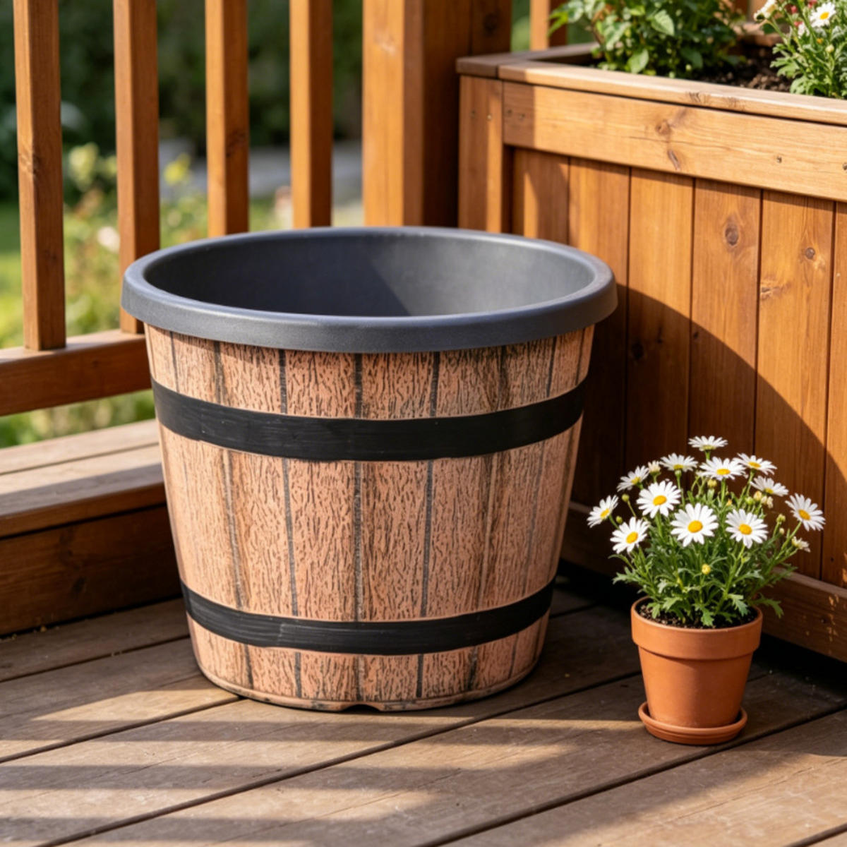 BLUMENTOPF, Kunststoff, 20,23 × 13,93 cm, 2 Stück - Braun, Kunststoff (20.23/13.93cm) - Weltevree