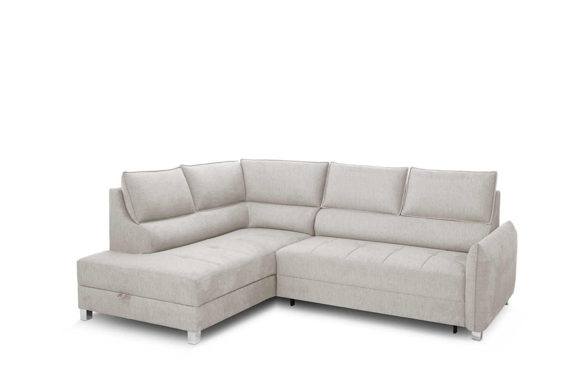 Fun Möbel Ecksofa Creme 260x200 cm