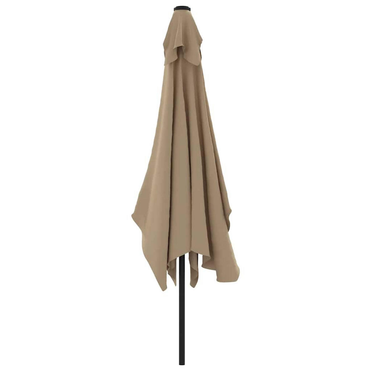 SONNENSCHIRM Mit Metall-Mast 300/200 Cm Taupe - Taupe, Textil (600/600cm) - vidaXL