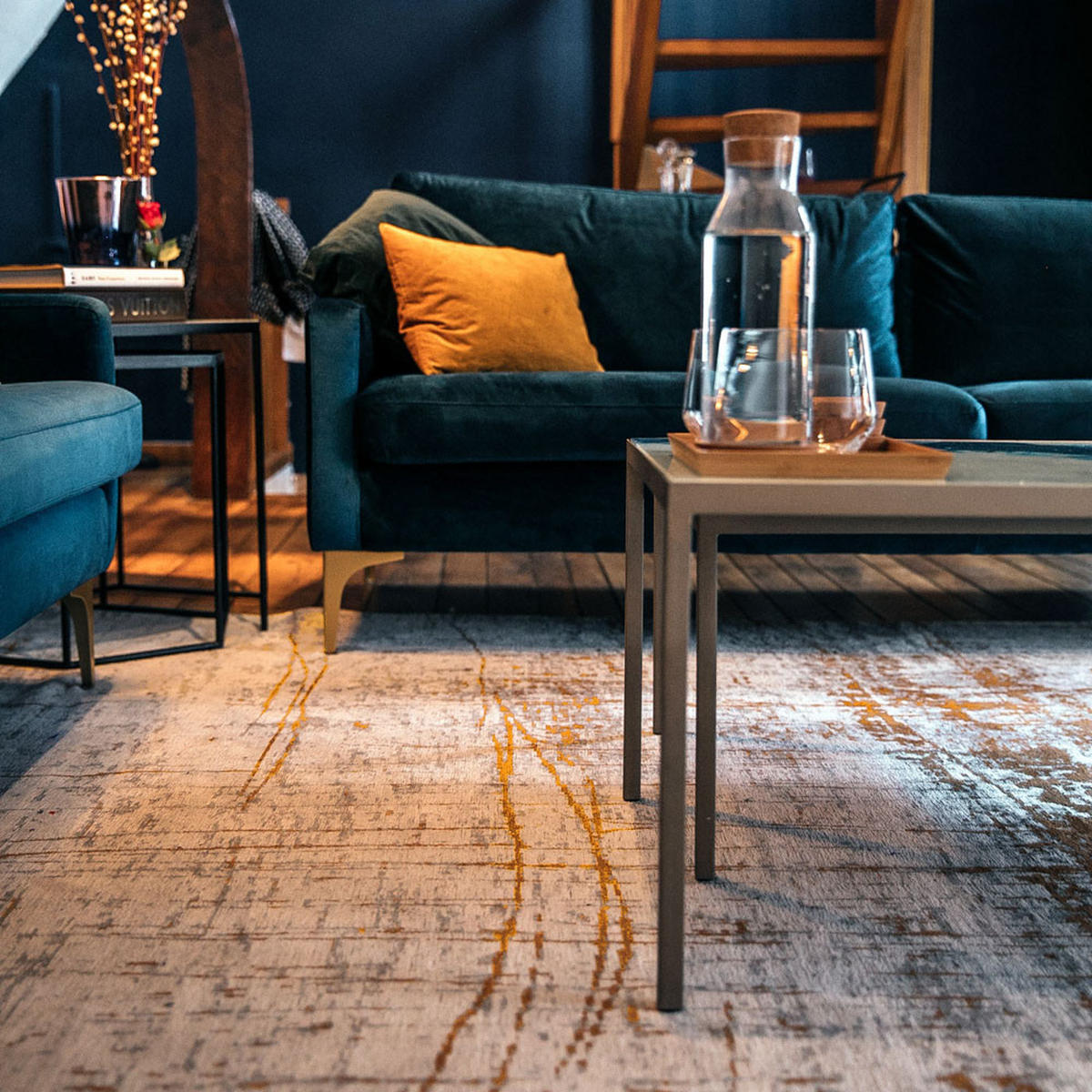 TEPPICH Columbus Gold Mad Men Griff 200/280 cm - Gelb, Kunststoff/Textil (200/280cm) - Louis De Poortere