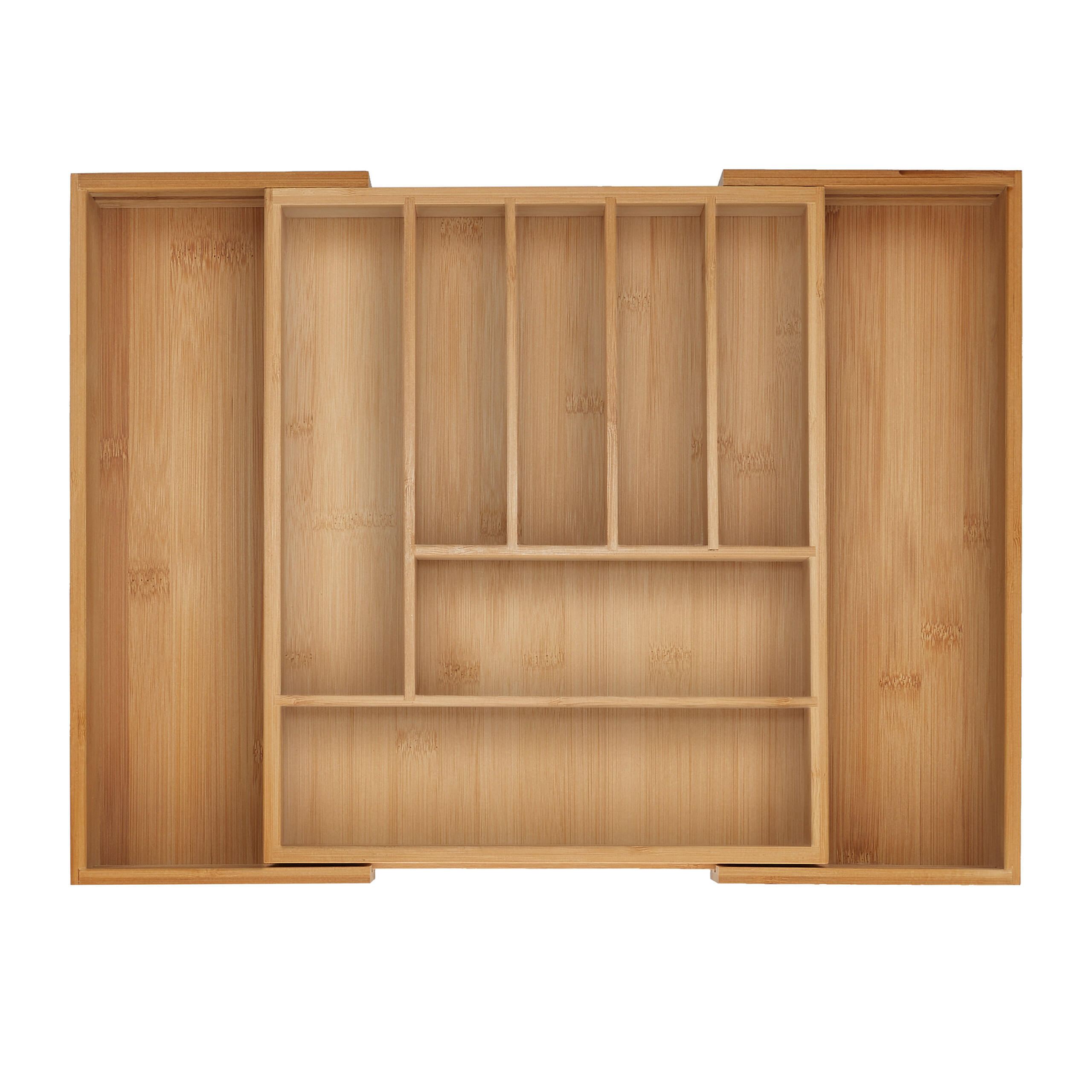 BESTECKKASTEN - Hellbraun, Holz/Kunststoff (44.5/5/33.5cm) - Relaxdays