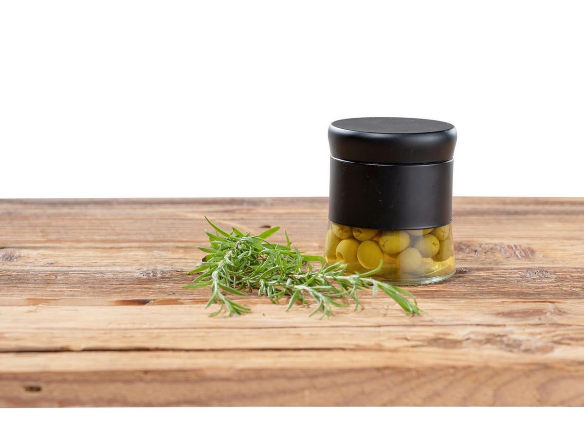 GEWÜRZGLAS Boga 400 ml - Schwarz, Glas (9.5/10.5/9.5cm)