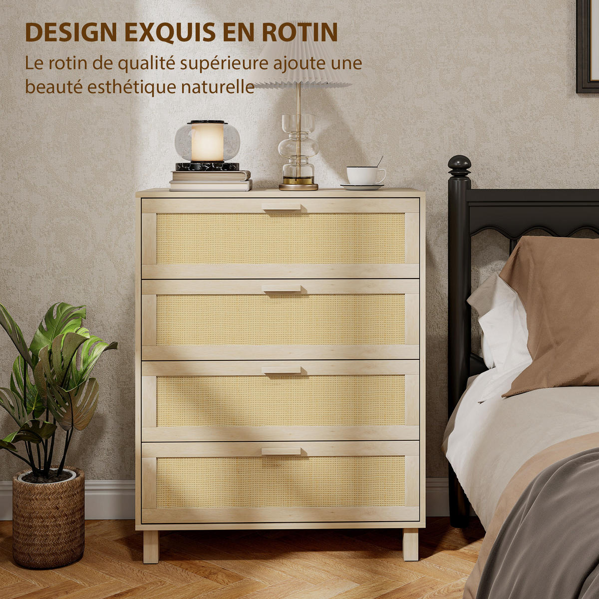 KOMMODE Naturfarben 80/40/103 cm - Naturfarben, Kunststoff (80/103/40cm) - PANGIVO