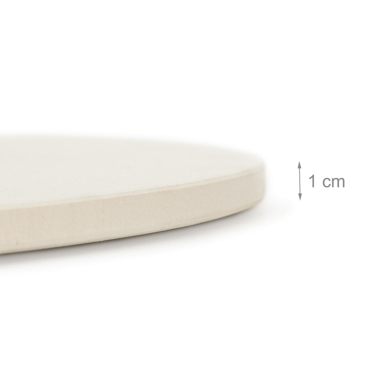 PIZZASTEIN Natur Cordierit rund 33 cm - Creme, Stein (33/1/33cm) - Relaxdays