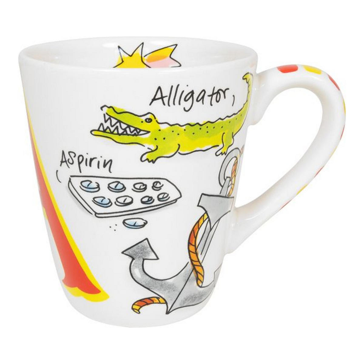 BECHER Liebesbrief A in Bunt - 350 ml - Multicolor, Keramik (0.35L) - Blond Amsterdam