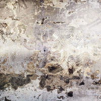 FOTOTAPETE Vintage-Uhr 300 x 250 cm - Grau, Papier (300/250cm) - Sanders & Sanders