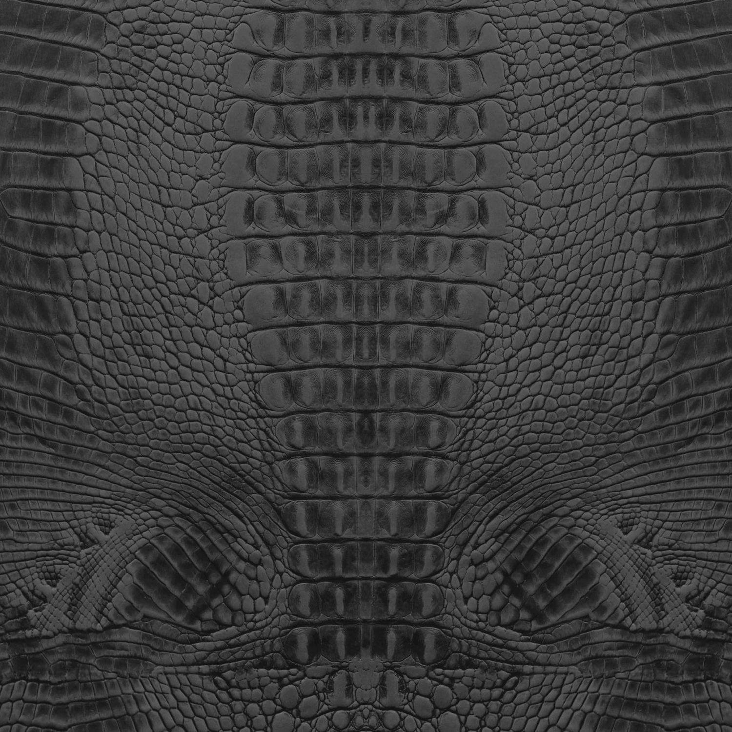 FOTOTAPETE Krokodil-Optik 300 x 279 cm - Schwarz, Papier (300/279cm) - Origin Wallcoverings