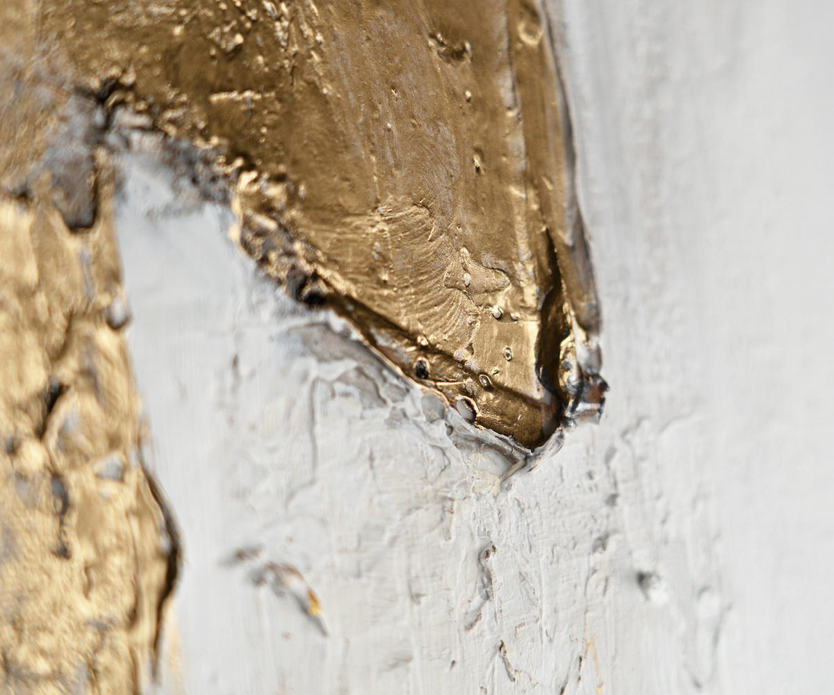 GEMÄLDE Sanfter Zeitfluss II Schattenfugenrahmen Grau 140x100 cm - Grau, Holz (140/100cm) - YS-art gallery