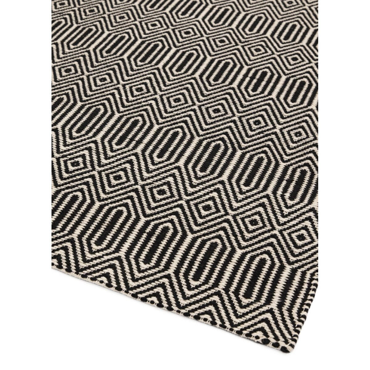 TEPPICH Handgewebter aus Wolle und Baumwolle im Berber-Stil SILWAN Schwarz 200 x 300 cm - Schwarz, Naturmaterialien (200/300cm) - Novatrend