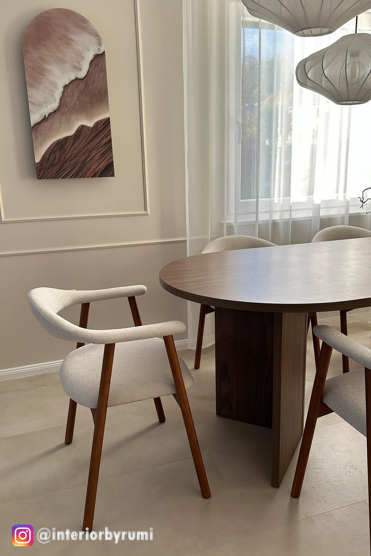 ARMLEHNENSTUHL - 2er-Set - Beige, Eichenholz/Holz (56/76/54cm) - home24