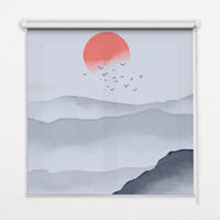 VNÚTORNÁ roleta - okenná roleta - roleta - 60x140 cm - Hory v hmle - sivá, plast (60/140/0.5cm) - TULUP