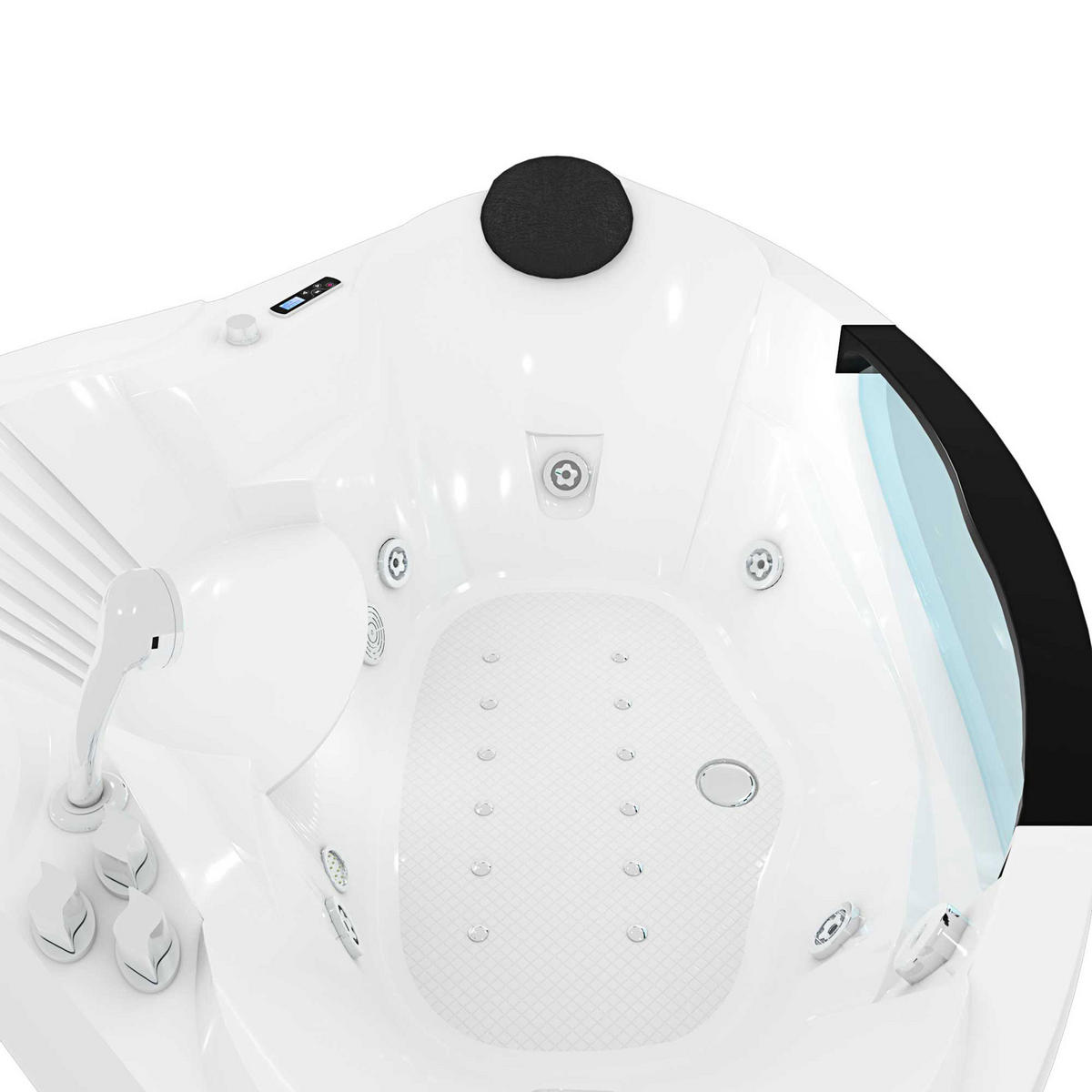 WHIRLPOOL Pool Badewanne Eckwanne Wanne W25H - Weiß, Glas/Kunststoff (150/70/150cm) - AcquaVapore by Sandra Jentho