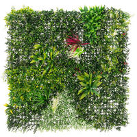 KUNSTPFLANZEN WANDPANEEL Tropical Glow 100x100 cm Grün aus Kunststoff - Dunkelgrün, Kunststoff (100/100/16cm) - ECD-Germany