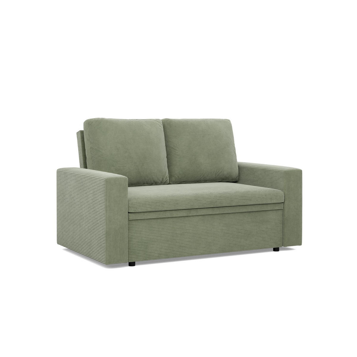 SOFA 2-SITZER MIT SCHLAFFUNKTION NEO, Cord - Grün - Salbeigrün, Textil (148/90/87cm)