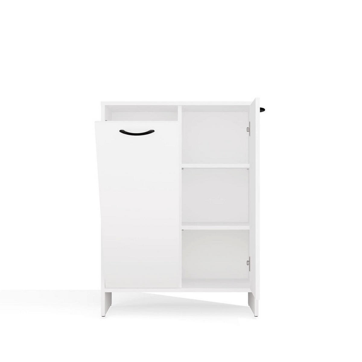 BADEZIMMERSCHRANK Kato - Weiß, Holzwerkstoff (66/90/30cm) - kommodly