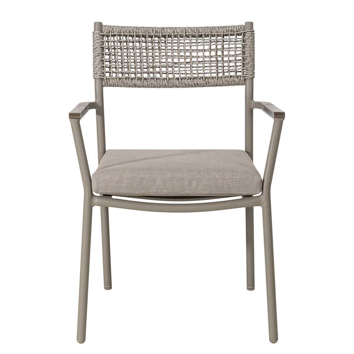 GARTENSTUHL - 2er-Set - Aluminium / Polyester - Grau - Grau, Kunststoff/Textil (58/82/60cm) - home24