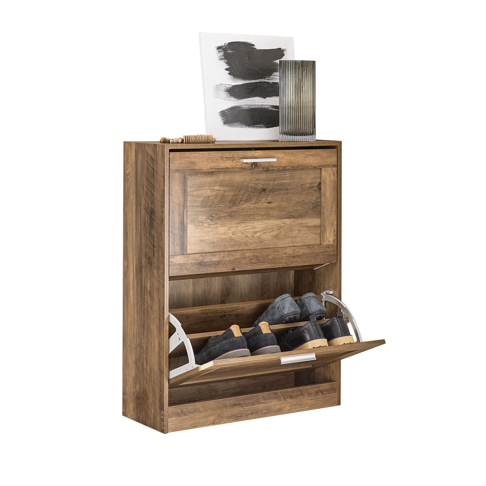 SCHUHSCHRANK Braun - Braun, Holzwerkstoff (60/79/23cm) - SoBuy