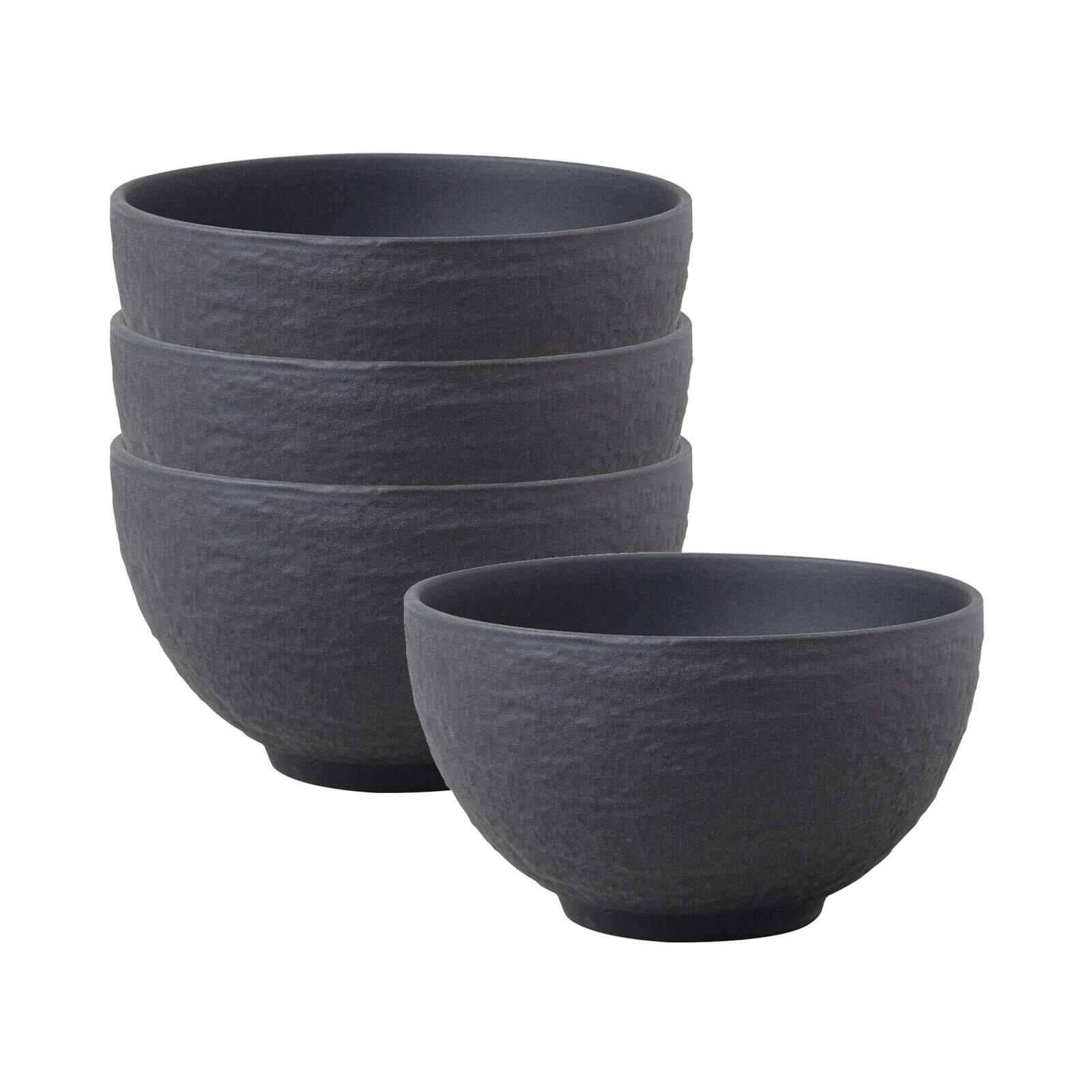 REISBOLS Manufacture Rock schwarz ø 10,8 cm 4er Set - Schwarz, Keramik (10.8cm) - Villeroy & Boch