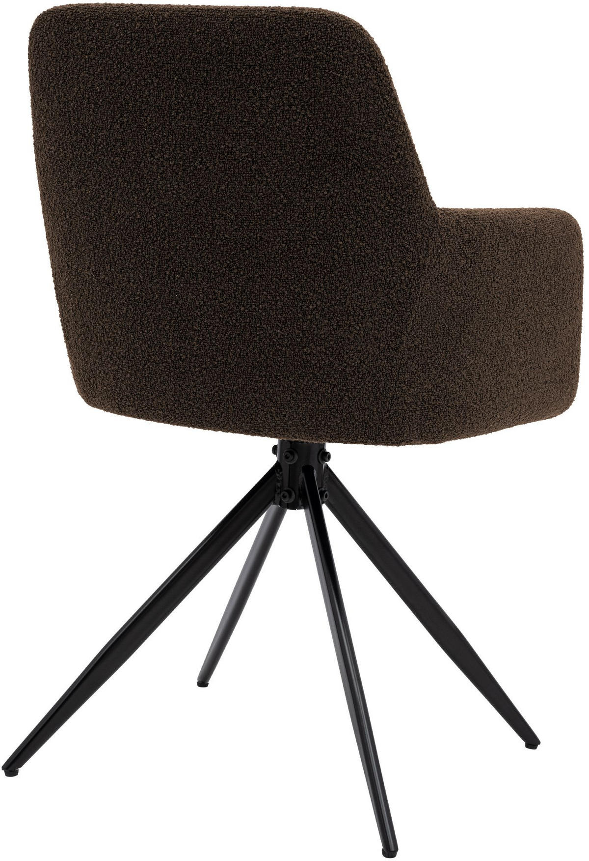 ESSZIMMERSTUHL Stoff Braun - Schwarz/Braun, Textil/Metall (56/82/58cm) - CLP