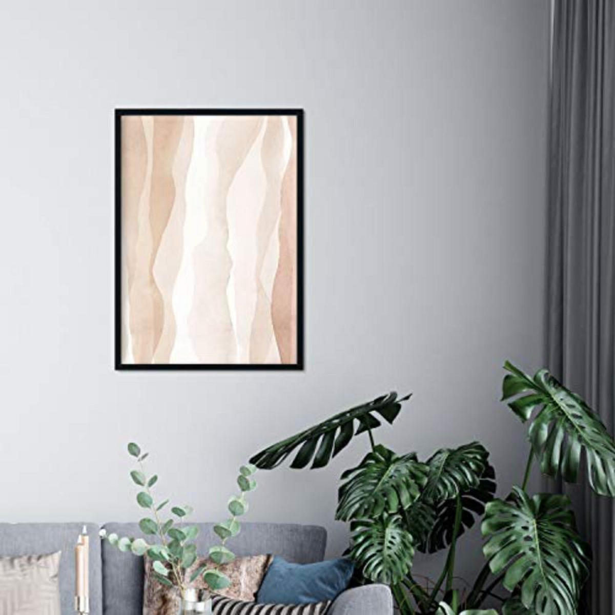 POSTER Set mit 4 Kunst Folien mit abstrakten Formen und Figuren A4 Rahmenlos - Klar, Papier (29.7/3cm) - Nacnic