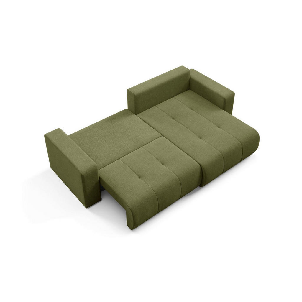 Thumbnail - Fun Möbel Ecksofa, Grün, Textil, Ottomane rechts, 244x149 cm, Wohnzimmer, Sofas & Couches, Wohnlandschaften, Ecksofas
