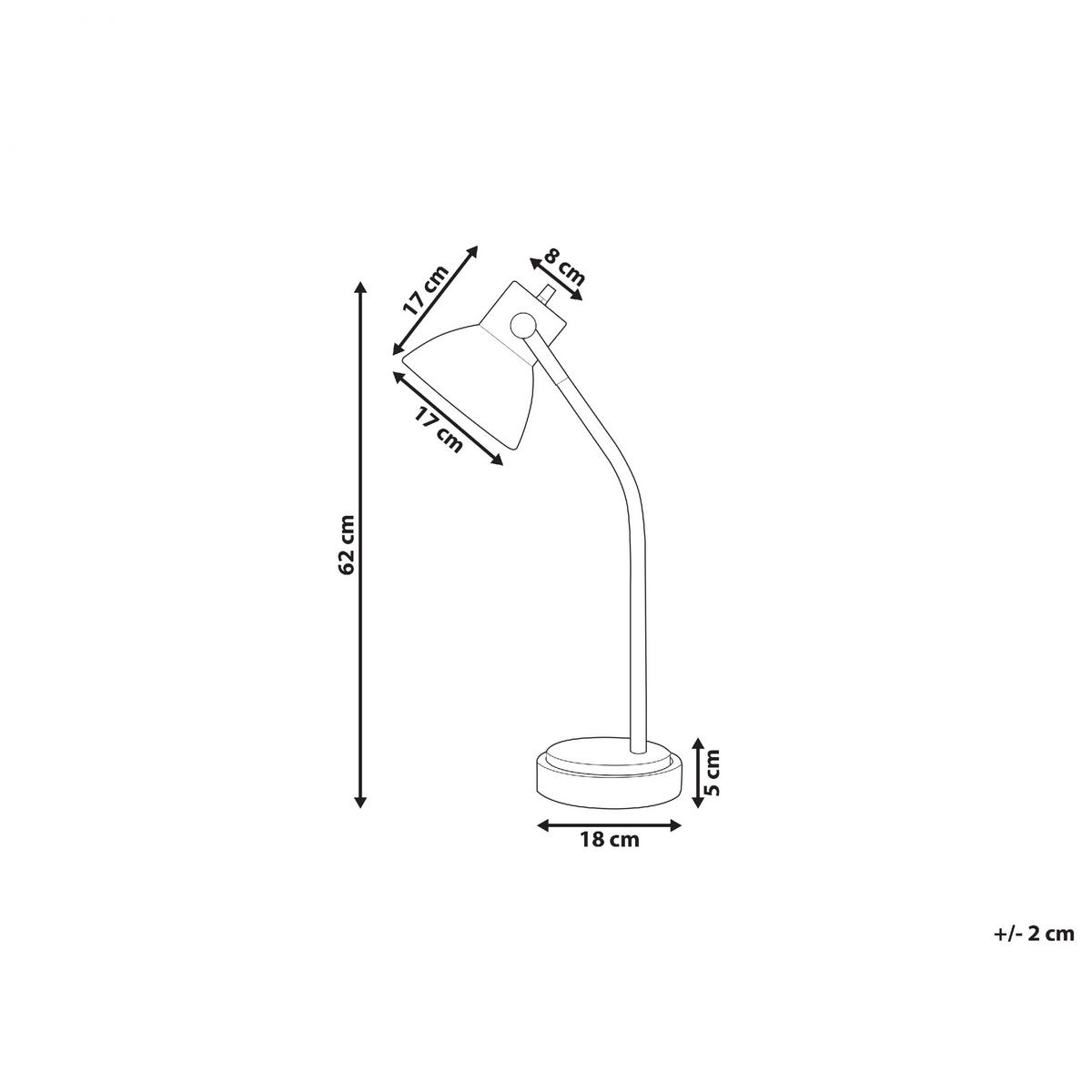SCHREIBTISCHLAMPE Kolar 18/18/62 cm - Dunkelbraun, Holz (18/18/62cm) - Beliani