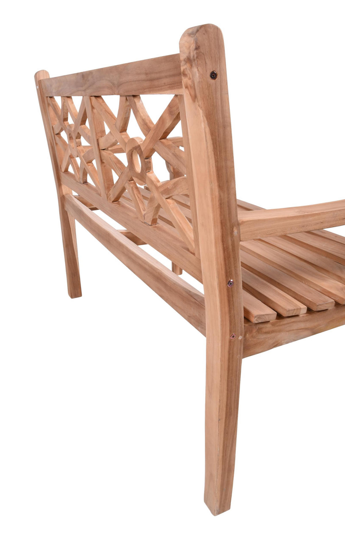 GARTENBANK Oliver 2-Sitzer Terrassenbank - Braun, Holz (120/92/64cm) - DELUKE