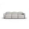 SOFA Blair aus Chenille-Stoff silber meliert 3 Sitzplätze - Silberfarben, Textil (87/80/272cm) - Micadoni