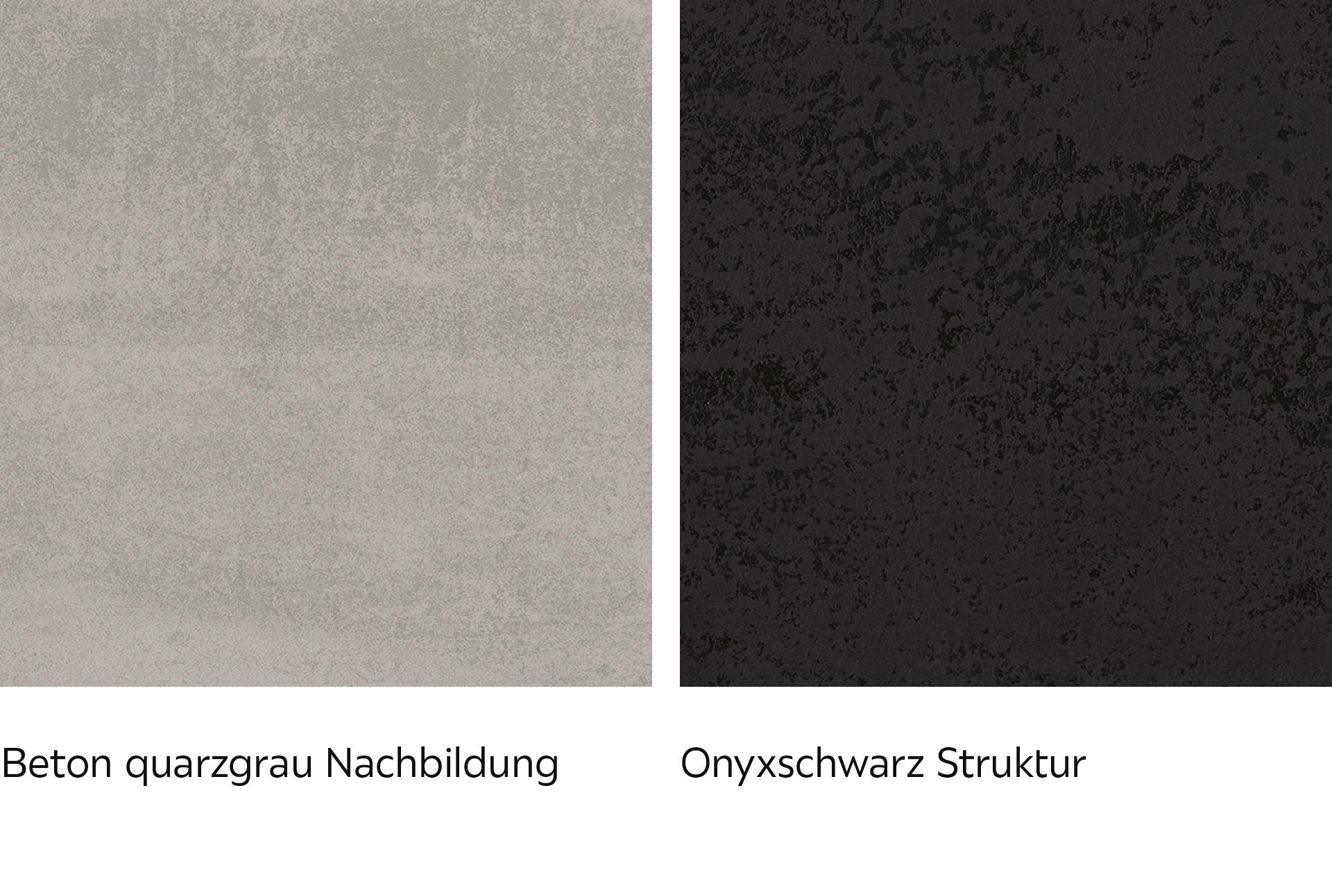 Arbeitsplatte Beton und Onyxschwarz