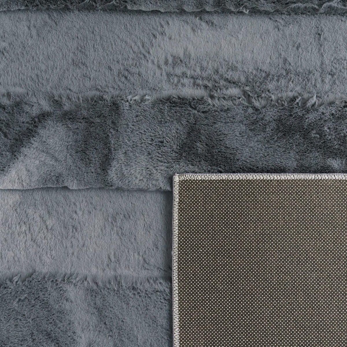 HOCHFLORTEPPICH, mit Struktur, aus Polyester, Florhöhe 22 mm, Anthrazit, 160 x 220 cm - Anthrazit, Textil (220/160cm) - KADIMA DESIGN
