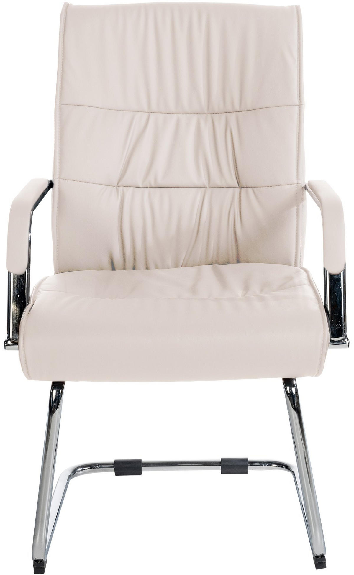SCHWINGSTUHL Lederlook creme - Chromfarben/Creme, Textil/Metall (58/100/66cm) - CLP