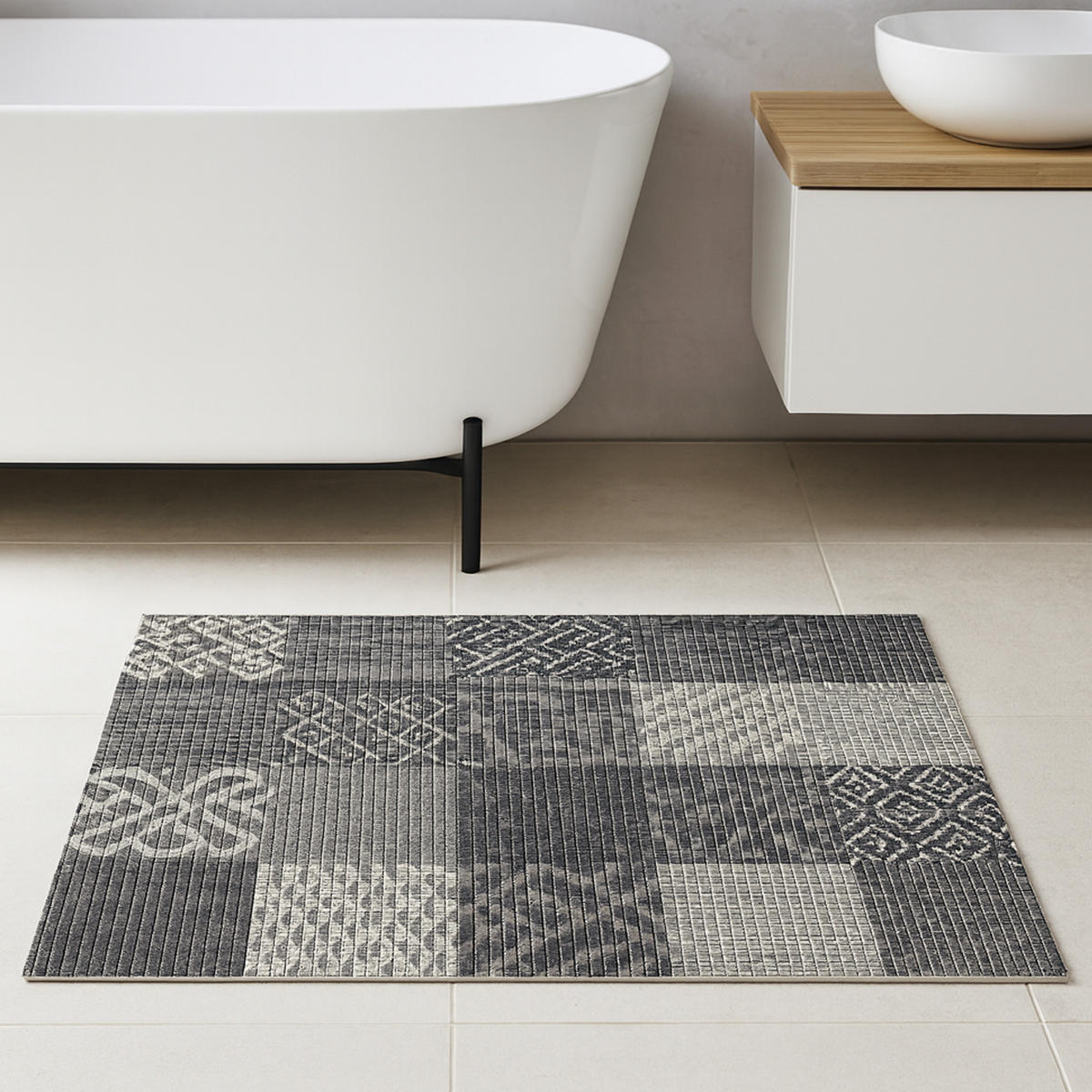 SCHUTZUNTERLAGE Weichschaum auf Rolle 0,8x15 m Patchwork - Braun, Kunststoff (80/1500cm) - Bestlivings