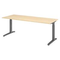 SCHREIBTISCH Serie-XB 80/200/74 cm in Ahornfarben/Graphitfarben - Ahornfarben/Graphitfarben, Holzwerkstoff (80/200/74cm) - bümö