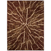 TEPPICH LUXURY Braun Baumstamm Streifen 140/200 cm - Braun, Textil (140/200cm) - Tapiso