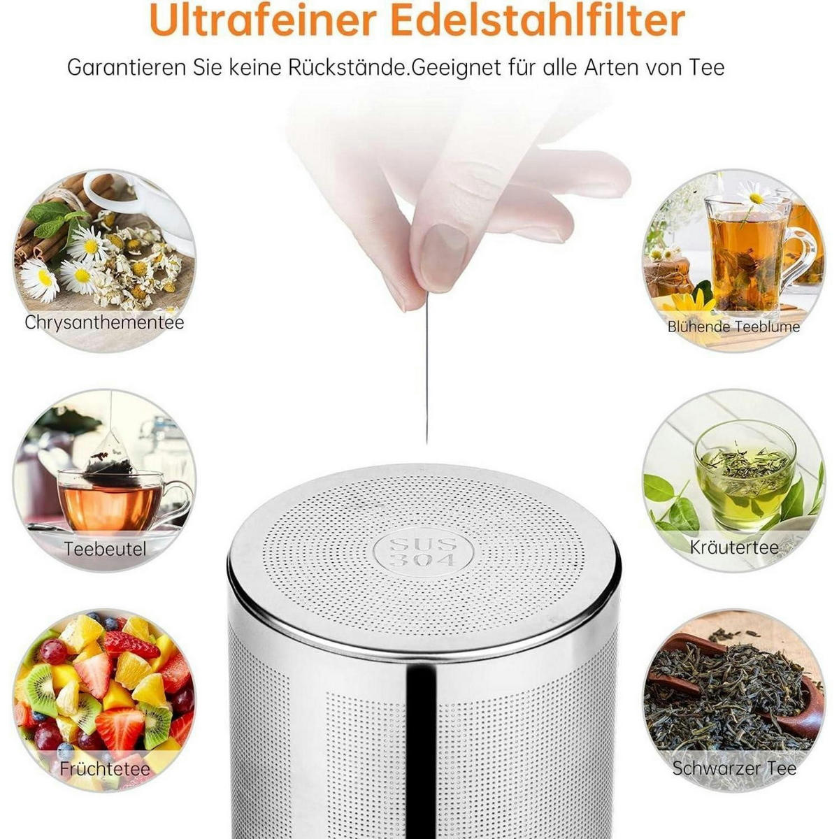 TEEKANNE Glas 1000ML mit Siebeinsatz - Transparent, Glas (18/14.8cm)