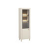 VITRINE Mossa MO03 mit LED Beleuchtung - Kaschmir/Goldfarben, Holzwerkstoff/Kunststoff (60/194/40cm) - MIRJAN24