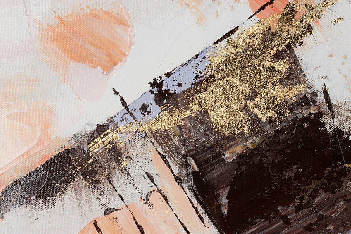 ACRYLBILD HANDGEMALT 100/75 cm - Pink/Weiß, Holz/Textil (100/75cm) - KUNSTLOFT