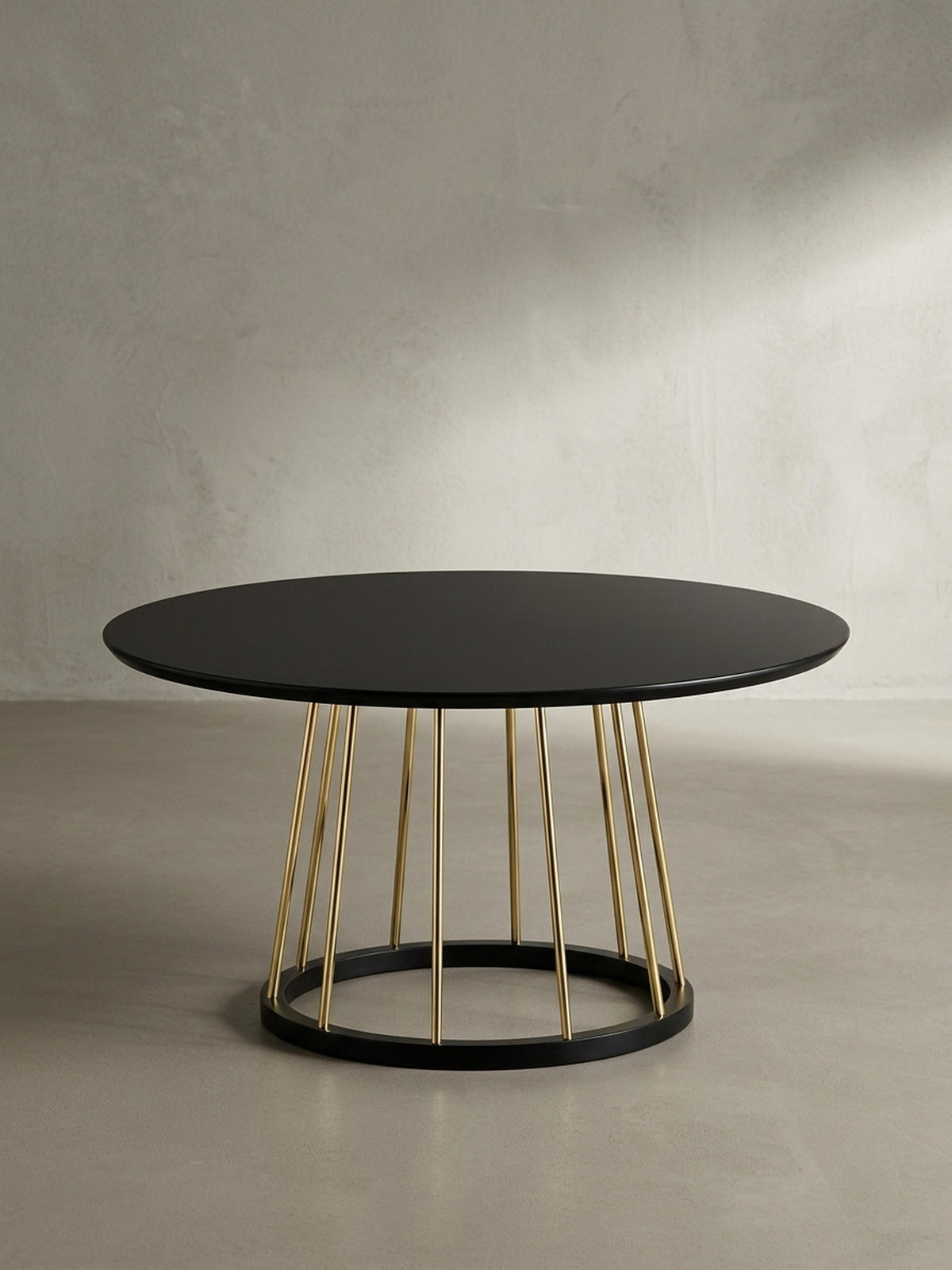 COUCHTISCH Schwarz Gold, Metall mit großer Ablagefläche, elegantes Design - Goldfarben/Schwarz, Holz/Metall (80/80/42cm) - KADIMA DESIGN