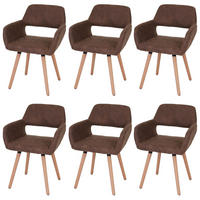 ESSZIMMERSTUHL Kastanienbraun 6er-Set - Rotbraun, Holz (56/78/57cm) - MCW