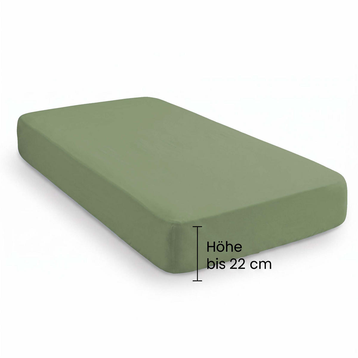 SPANNBETTTUCH Premium Frottee fichte, 90x190 cm - 100x200 cm - Dunkelgrün, Textil (100/200cm) - biberna